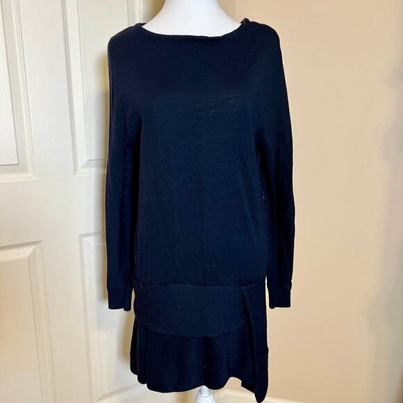 Vanessa Bruno Dresses & Skirts - Vanessa Bruno 100% Wool Dress Black Long Sleeve VTG GUC Size Small / Size 1